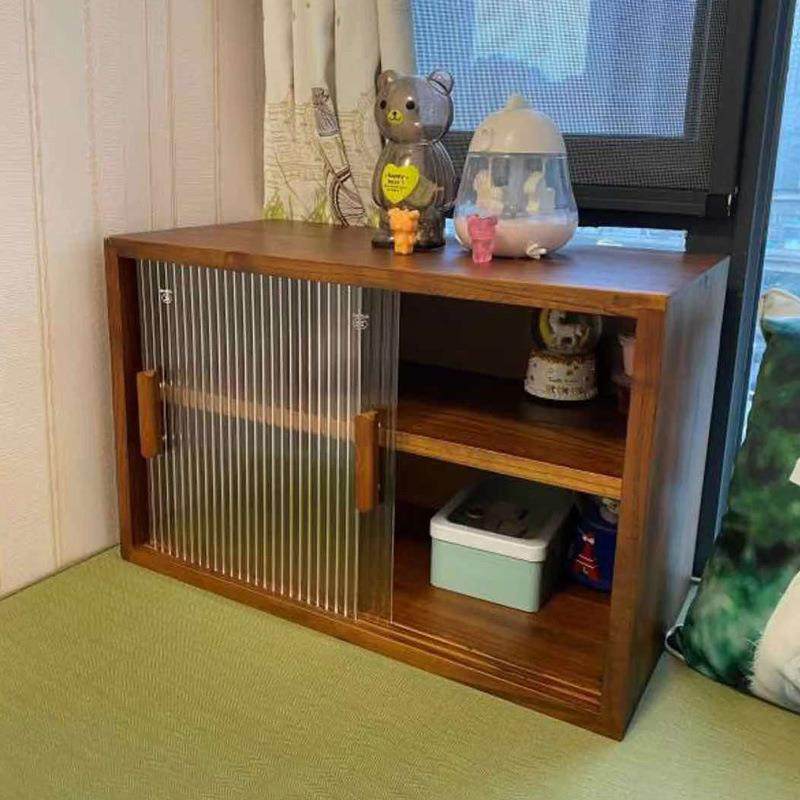 日式实木桌上碗柜迷你餐边柜厨房桌面收纳柜子茶水柜飘窗柜储物柜