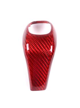 深圳车涯适用于宝马1系2系X1排挡头盖真碳纤维1件套（红色）