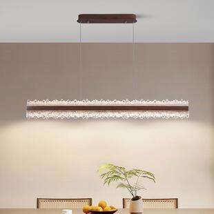 中古风餐厅吊灯2025新款吧台灯轻奢高级感岛台一字吊灯上下发光