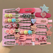 甜酷辣妹y2k星星字母发夹女2026新款 侧边边夹多巴胺少女夹子头饰