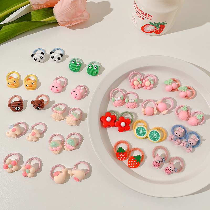 宝宝扎小啾啾发绳女不伤发橡皮筋彩色可爱拇指发圈高弹力头绳发饰