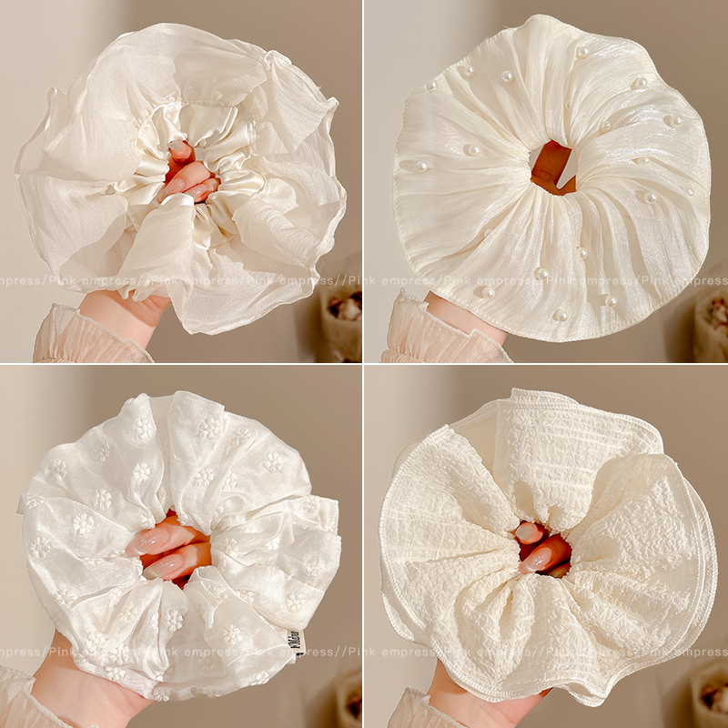 小清新白色氛围感大号大肠发圈