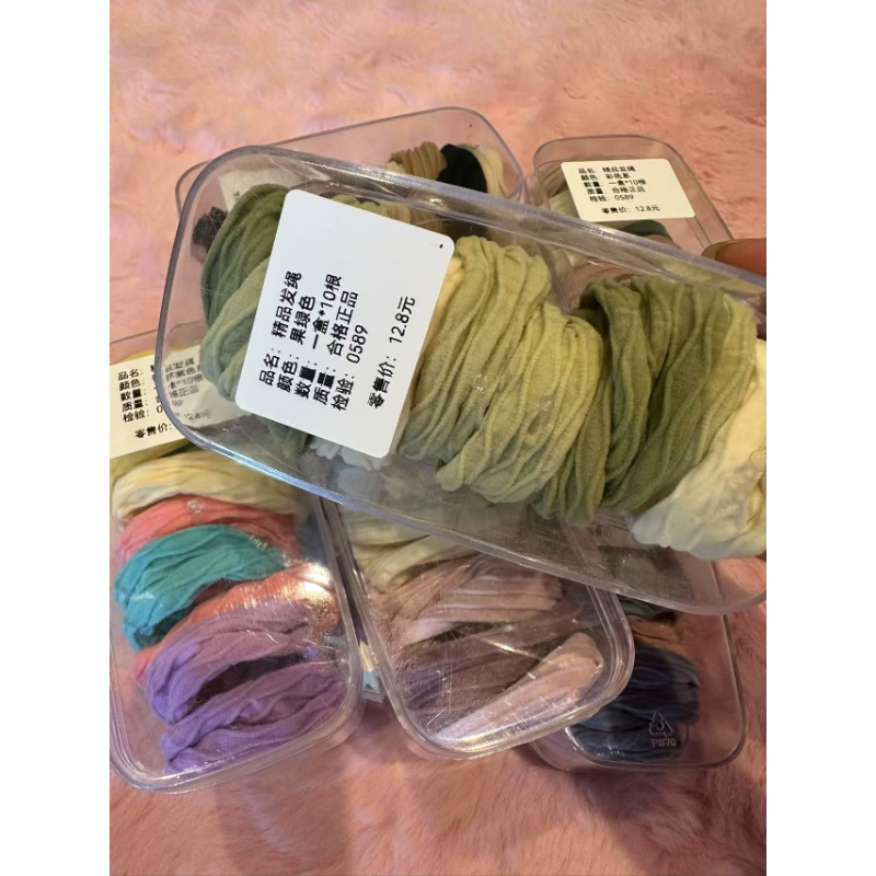 新款抹茶绿高颜值发圈发绳高弹力橡皮筋皮筋头发ins头绳马尾加粗