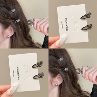 迷你小号鸭嘴夹发夹侧边小夹子精致蝴蝶结碎发夹刘海夹高级感发卡