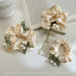 铃兰花发饰头绳女夏季 高级感大肠发圈森系仙美发绳扎丸子头橡皮筋