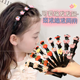 女童刘海碎发神器编发发箍儿童日常外戴头箍头饰小女孩不勒头发卡