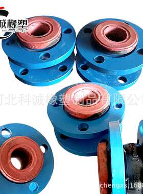 电厂不易磨损红色橡胶软接头耐磨红色橡胶补偿器耐高温橡胶软连接