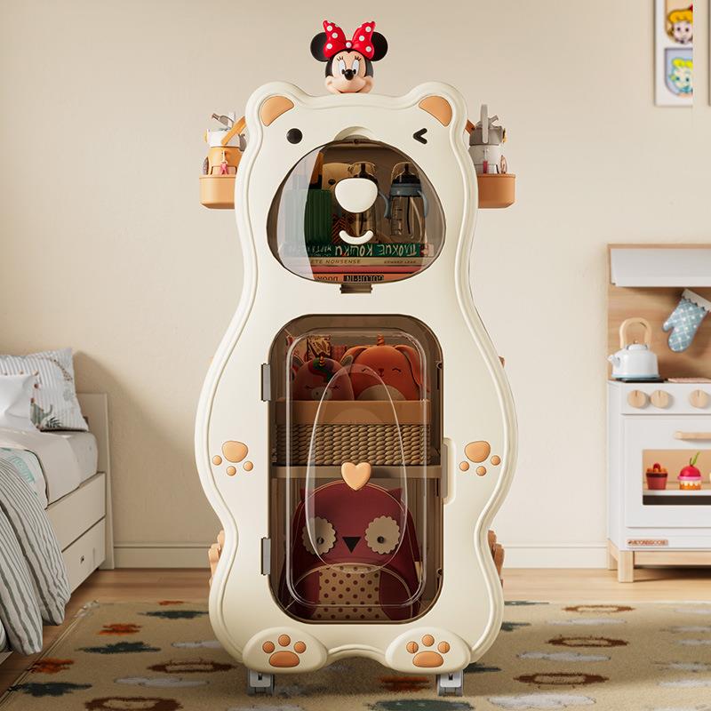 儿童书架落地置物架家用阅读区绘本架多层玩具收纳架简易宝宝书柜