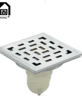 加厚高品质精铸304不锈钢方形格子款防堵地漏阳台卫生间长固V3026