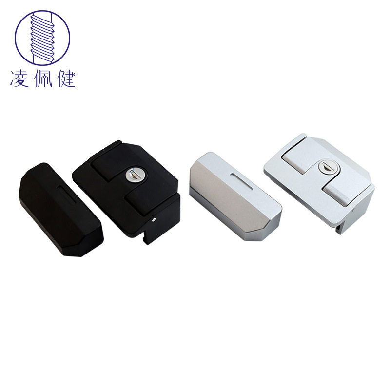 工业铝型材框架门锁铁栅栏锁 适用20/30/40/45/50型材打孔安装