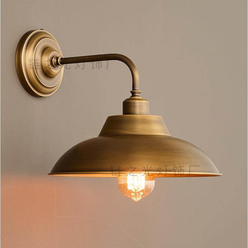 全铜壁灯床头灯新款卧室客厅高级感欧式美式复古做旧简约走廊墙灯