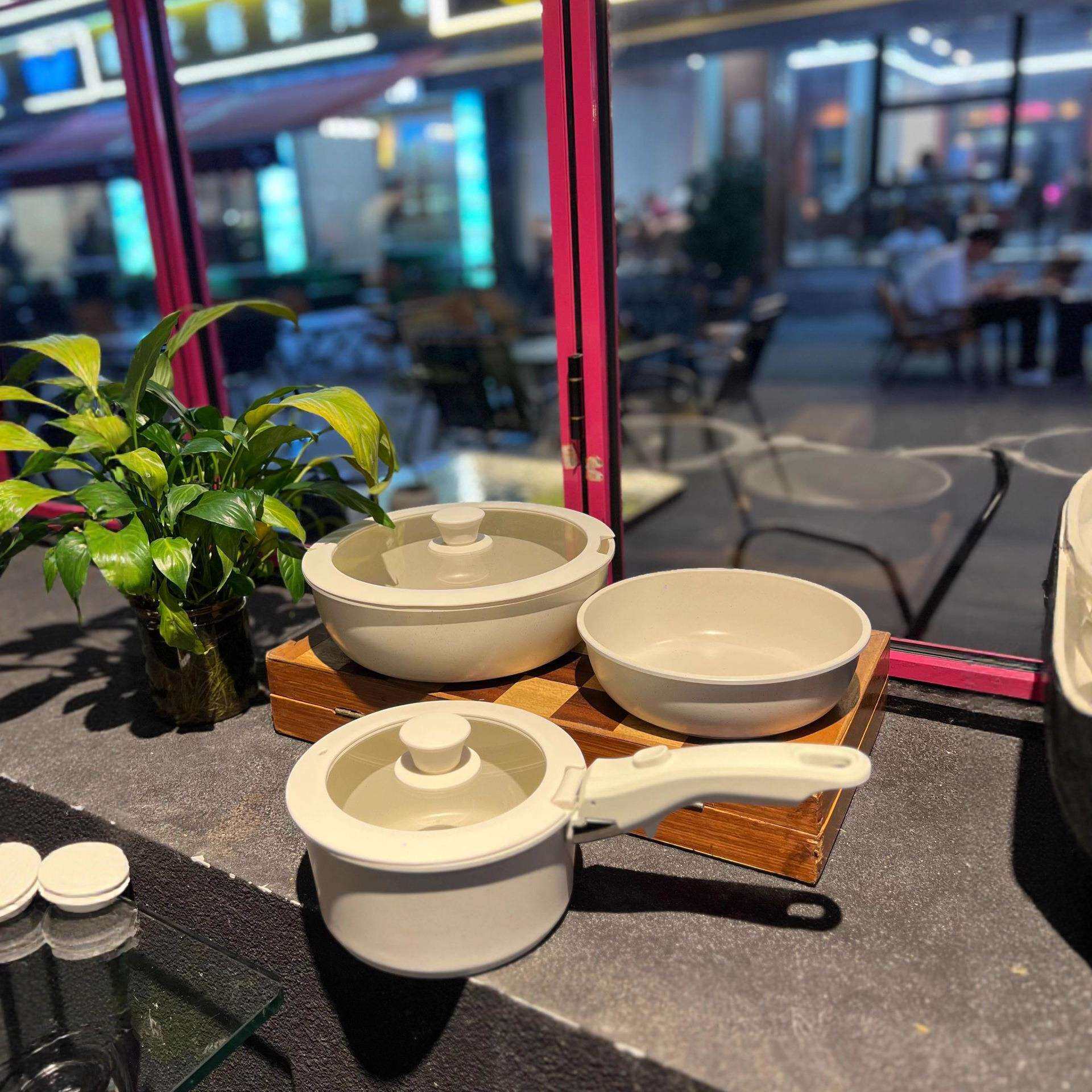 意大利SMEG锅具可拆卸手柄全套家用不粘炒锅煎锅高颜值厨具套装