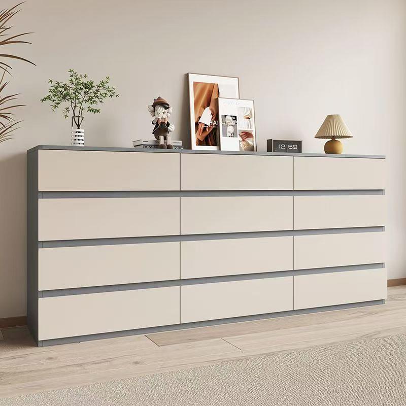 实木斗柜组合现代简约一体落地床尾柜大容量卧室抽屉复古风储物柜