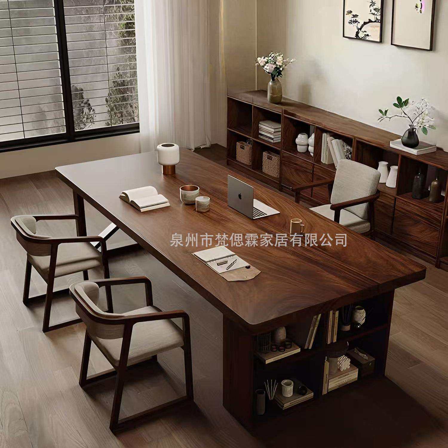 南美胡桃木去客厅化大长书桌书柜一体家用全实木大板学习办公桌子,影音电器,更多影音配件,淘宝优惠券,粉丝福利购,淘宝优惠卷