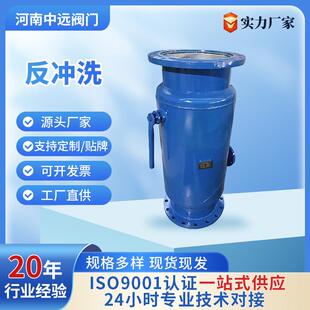 全自动直通反冲洗过滤器ZPG-I卧式法兰式反冲洗直角式快速除污器