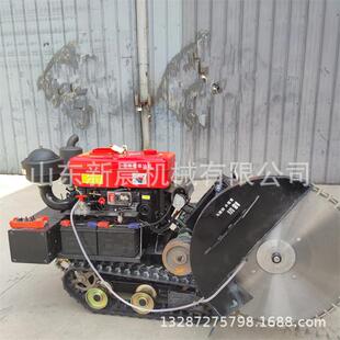 自动行走柴油切割机混凝土路面切缝机80双锯片切割机