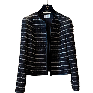 Harrods英国黑色小香风套装中古二奢Vintage古着(99新)-589