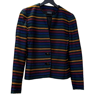 Akris瑞士产38码 彩虹条外套中古Vintage古着