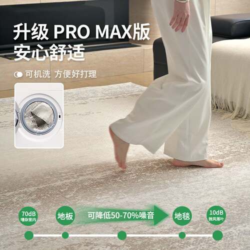 可拆洗地毯客厅意式轻奢免洗可擦高级感可机洗水洗双层沙发地垫