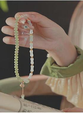 新中式竹节串珠手链复古设计纯手工古风闺蜜生日礼物手链