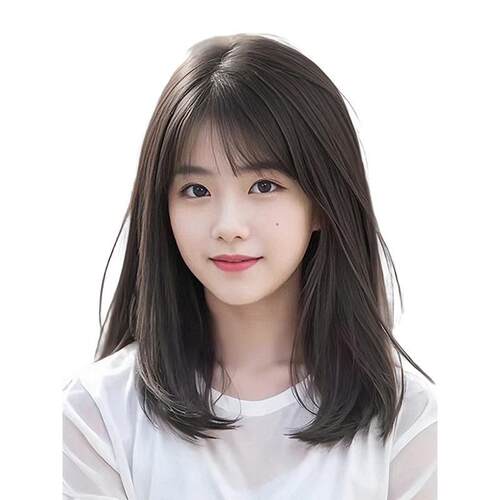 假发女中长发自然仿真发锁骨发发全头套式锁骨发龄整顶假发头套