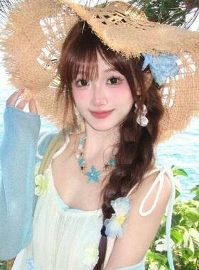 度假风海星贝壳项链女夏天海边出游配裙子锁骨链新款长款配饰