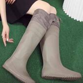 长筒雨靴超轻徒步水鞋 防水防滑不累脚插秧胶鞋 女2025新款 软底雨鞋