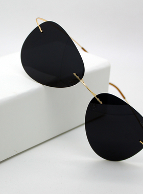 超轻无框太阳眼镜司机驾驶镜男女蛤蟆镜钓鱼可配近视偏光太阳眼镜