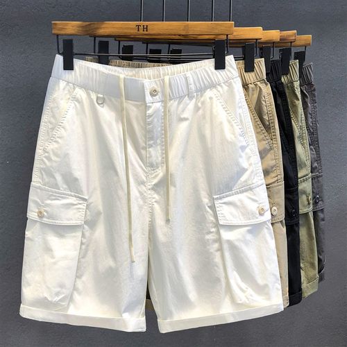 未来极简高品质冰棉凉感工装短裤男士休闲裤夏季薄款宽松五分裤子