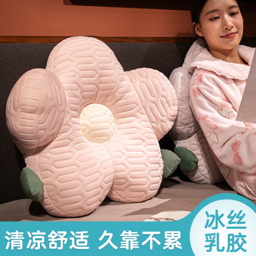 夏季冰丝乳胶靠枕床头软包大靠背榻榻米飘窗护腰靠垫沙发抱枕
