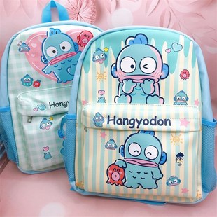 6年级 卡通丑鱼水怪系列男女童背包PU双格旅行包 学生书包大号