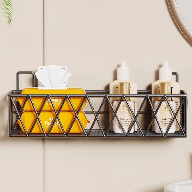 洗漱台墙上洗脸巾免打孔收纳架卫生间置物架浴室壁挂式多功能架子,家庭/个人清洁工具,卷纸器/纸巾架,淘宝优惠券,粉丝福利购,淘宝优惠卷