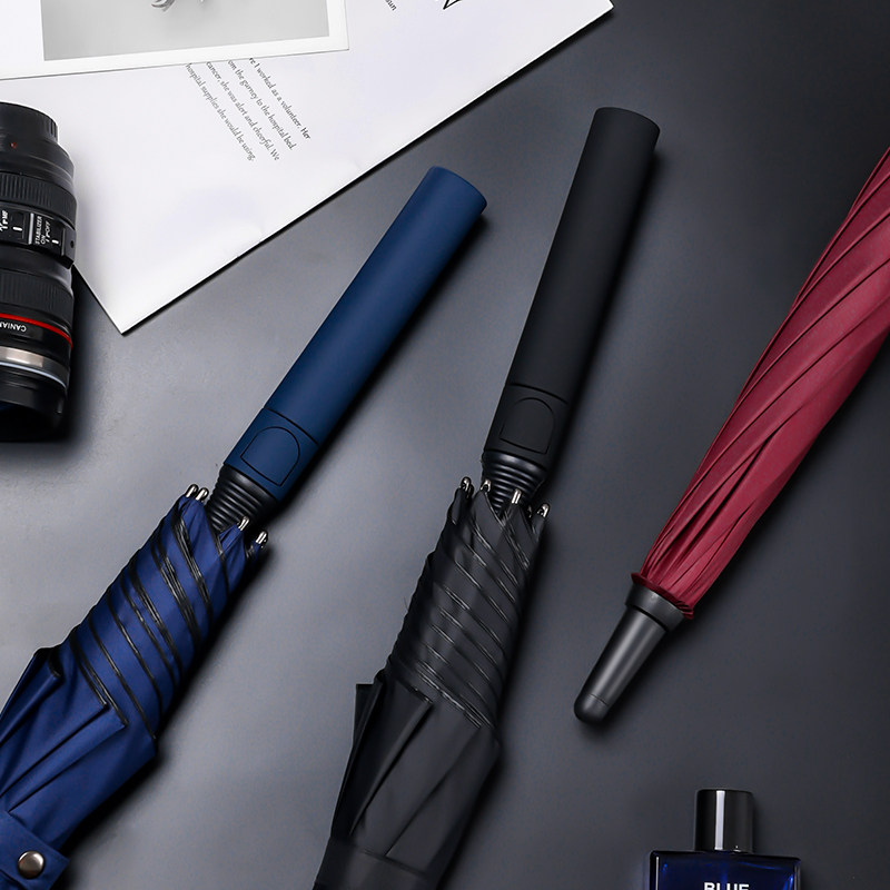 雨伞双人超大号晴雨两用加固抗风长柄高尔夫伞自动商务伞定制logo