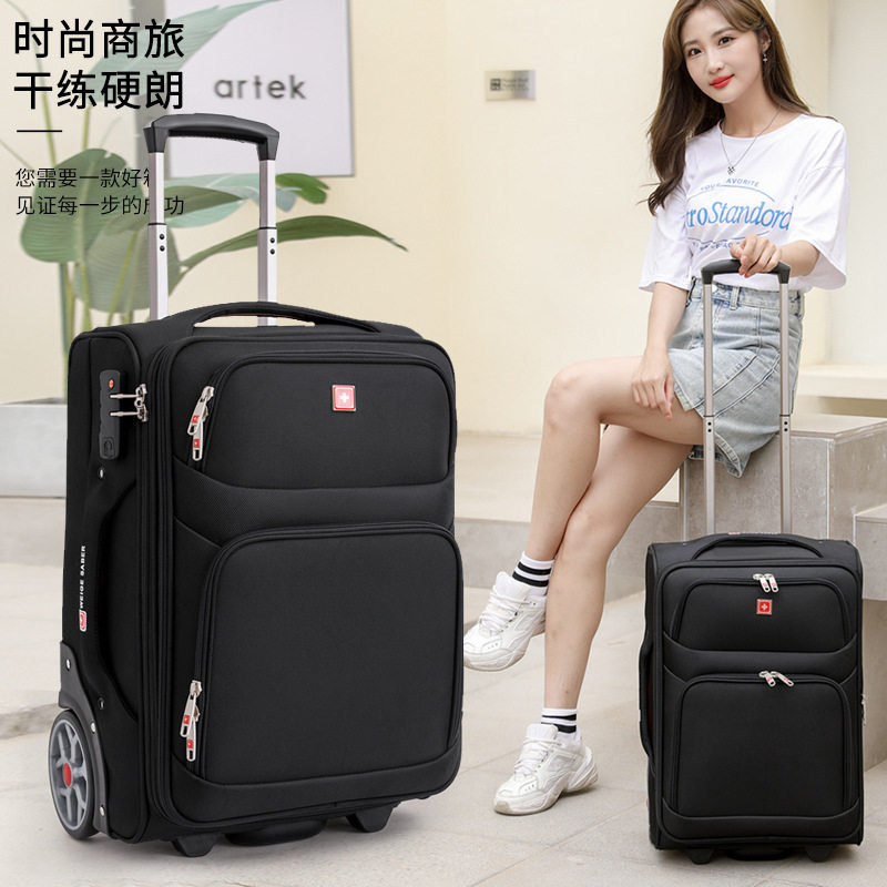 新款拉杆箱牛津布可爬楼梯大轮子行李箱男学生密码箱女20寸旅行箱