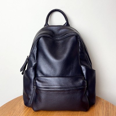 百搭真皮双肩包女上班通勤头层牛皮女士休闲大容量软皮妈妈背包