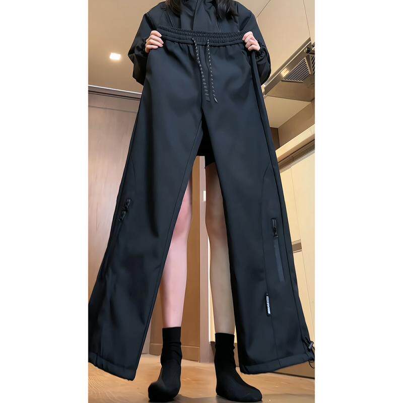 男款直筒软壳冲锋裤2025男款机能运动裤休闲高个子加长直筒夏季裤