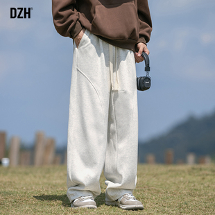 卫裤 宽松直筒长裤 2024新款 男士 子男裤 男秋冬款 裤 浅灰色运动休闲裤