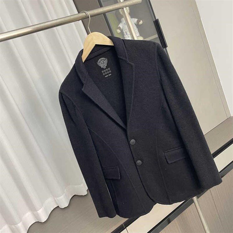 惊喜货 91羊毛手工双面尼 秋冬男士商务休闲毛呢西服西装单西外套