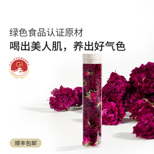 植物学家的女儿无硫熏大朵玫瑰花养生茶泡水花茶平阴红玫瑰花冠茶