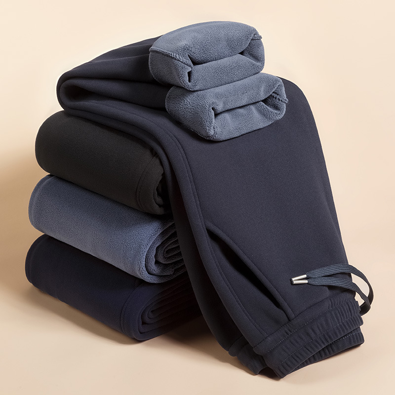 【羊羔绒】冬季防寒加绒加厚裤子男士保暖棉裤休闲运动裤男裤卫裤