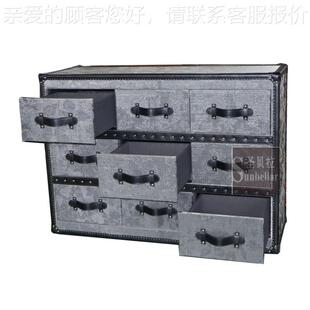 厅饰边柜轻奢高级感真皮ATK20奢华装 高颜值饰柜卧室斗柜化妆客柜