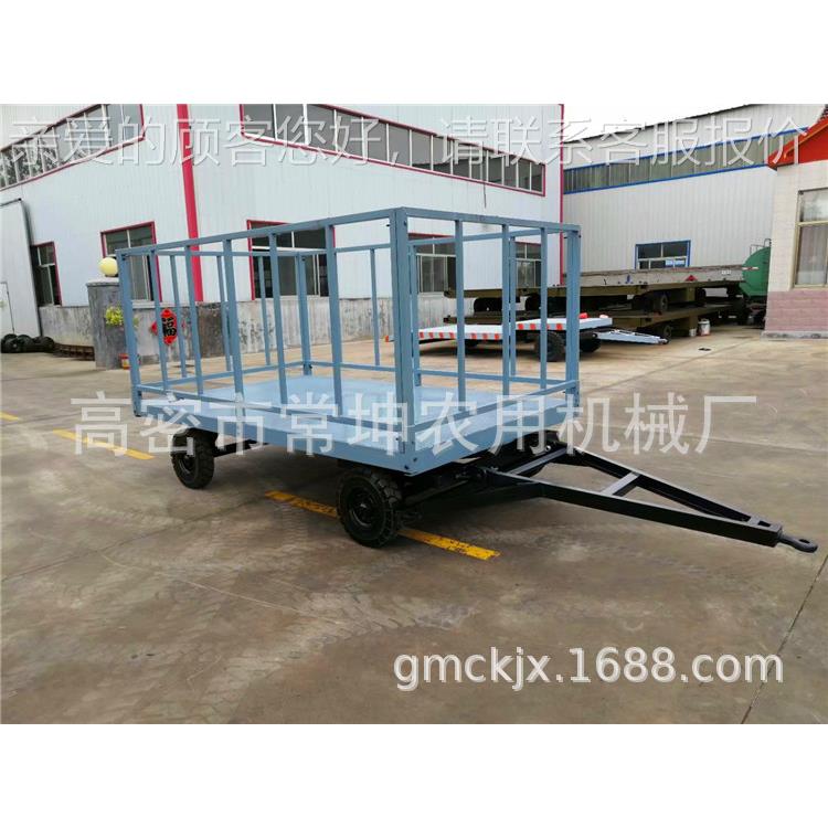 厂 家供应 HOW5吨平拖板车 围栏拖车运 货物输车量大从优