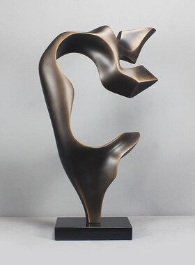 雕塑摆饰抽象艺术家酒店玄关摆放样板房售楼处客厅轻奢摆件居饰品