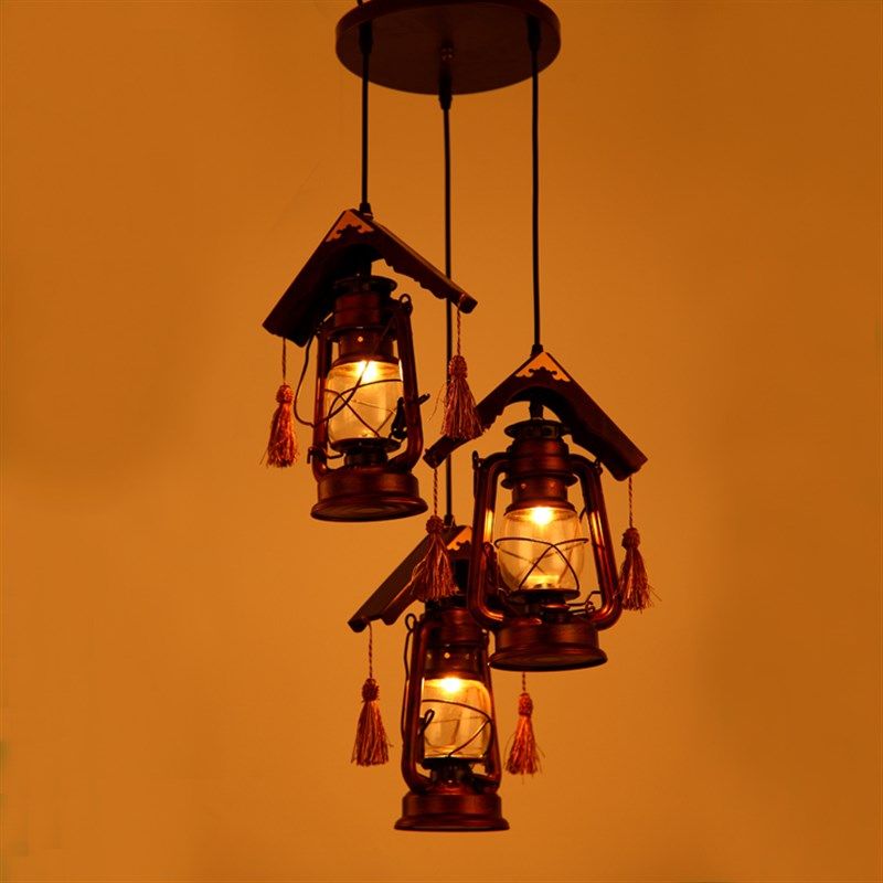 中式仿古个性怀旧吊灯欧式铁艺马灯餐厅灯酒吧灯书房灯休闲厅灯,家装灯饰光源,餐厅吊灯,淘宝优惠券,粉丝福利购,淘宝优惠卷