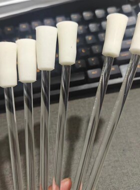 玻璃棒带橡皮头可擦拭烧杯内壁15 t20 25 30 35 40 45 50 60 80cm