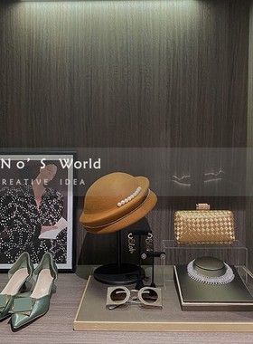 欧式轻奢样板房衣帽间摆件装饰品套装帽子包项链影视道具软装摆设