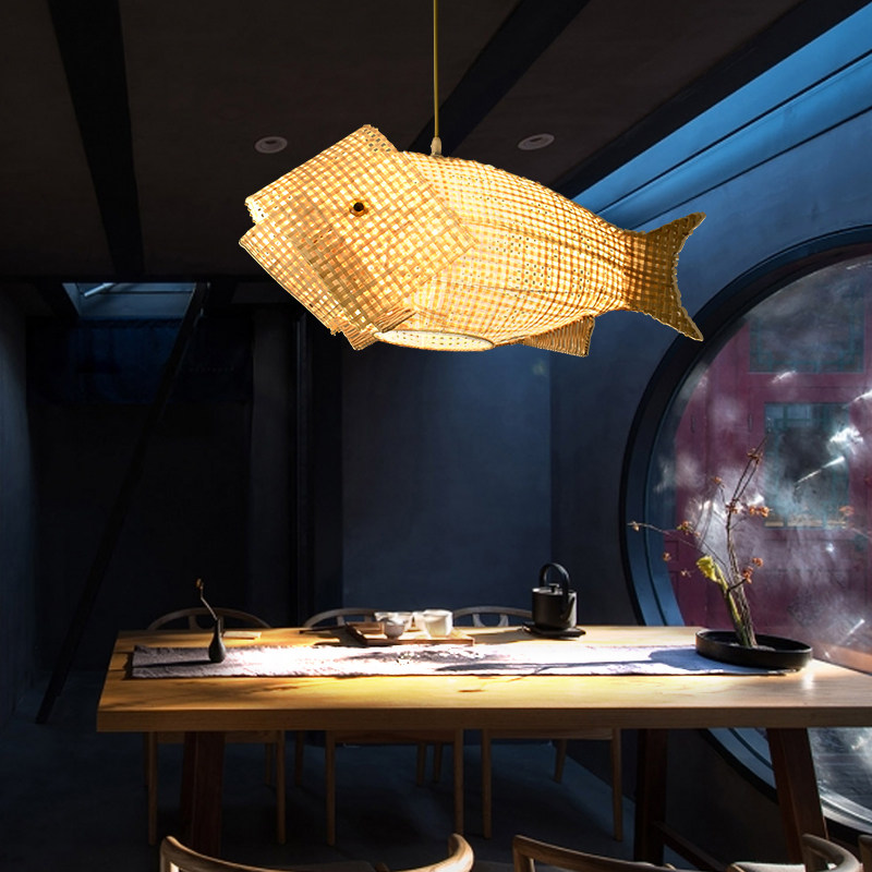 日式竹艺吊灯餐厅火锅店茶室民宿吧台过道现代中式禅意竹编小吊灯,家装灯饰光源,客厅吊灯,淘宝优惠券,粉丝福利购,淘宝优惠卷