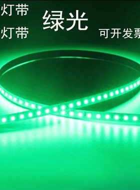 LED灯带 12V绿光高亮24v绿色户外防水汽车装饰广告青草绿自粘防雨