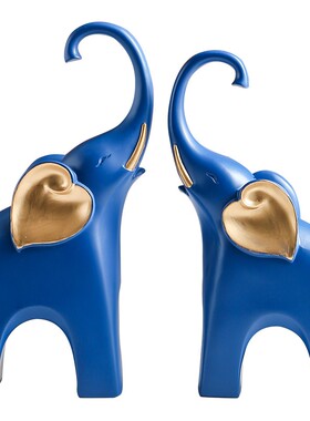 北欧创意大象摆件客厅电视柜酒柜装饰品家居轻奢高档玄关简约现代