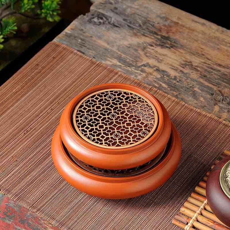 新款紫砂朱泥手拉壶承烟灰缸两用家用办公室茶道配件养壶垫托茶盘